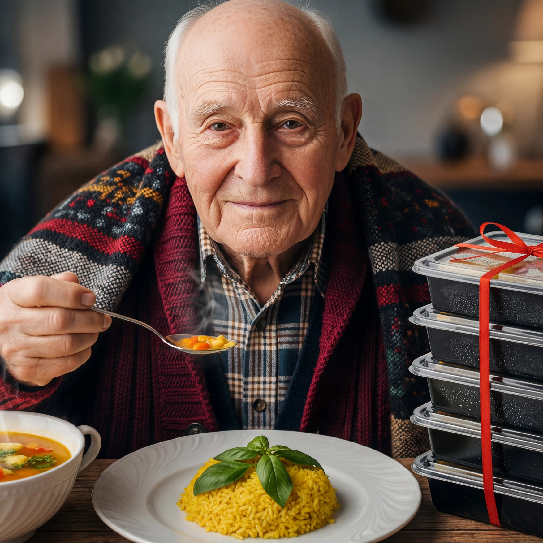 ארוחה חמה מוגשת בכבוד לקשישים וניצולי שואה